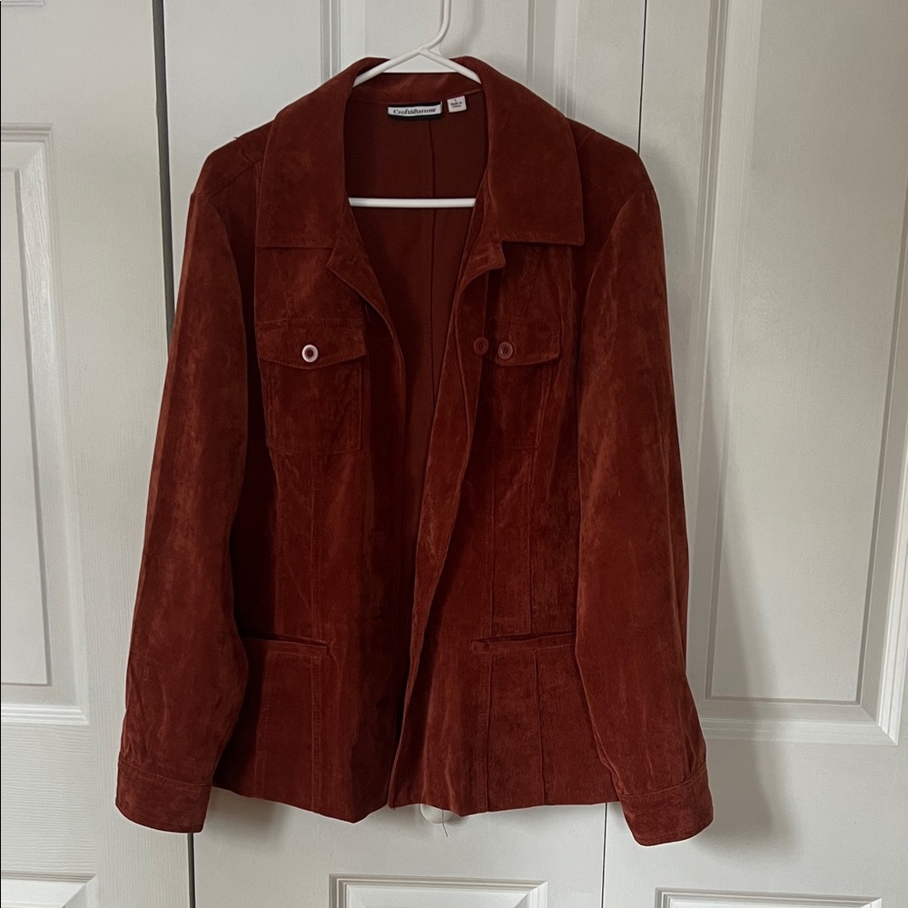 Women's Corduroy Jacket in Burnt Orange